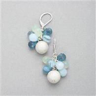 Cluster Drop Earring x0064, Silver, medium