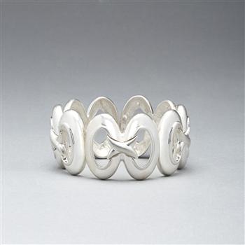 Infinity Stretch Worn Silver Bracelet x0074, Silver, large