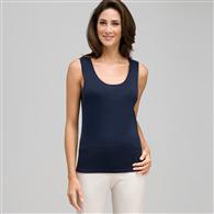 Sleeveless Scoop Neck Shell x0064, Admiral Navy, medium