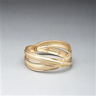 Worn Gold Cuff Bracelet x0087, Gold, medium