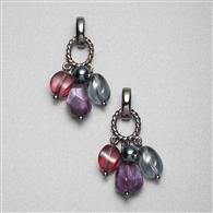 Light Hematite Dangle Earrings x0097, Hematite, medium