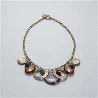 Chunky Dangle Necklace x0071, Black, medium