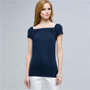 Square Neck Top x0055, Admiral Navy, large