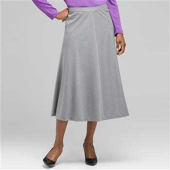 Long Center Seam Skirt x0089, Zinc Heather, large