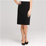 Washable Wool Classic Straight Skirt x0096, Black, medium