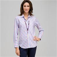 Striped Button Down x0056, Lavender Multi, medium