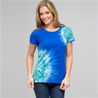 Short Sleeve Crew Neck x0028, riviera blue combo, medium