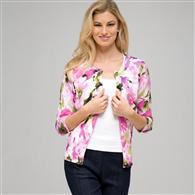 3/4 Sleeve Button Front Cardigan x0055, Multi, medium