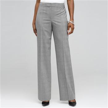 Classic Glen Plaid Pant x0053, Black & Ivory, large