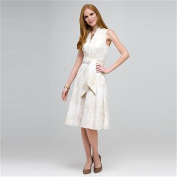Neutral Floral Dress x0057, Dark Stone, large