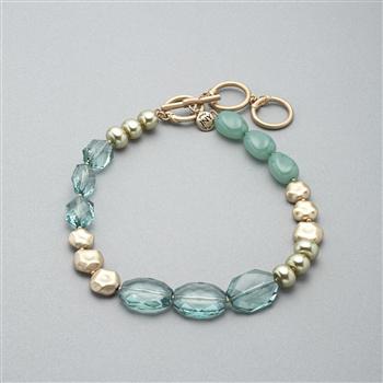 Green and Gold Necklace x0084, Green, large