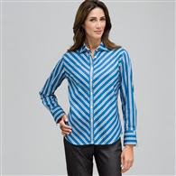 Striped Shirt x0086, Royal Multi, medium