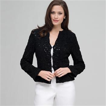 Crew Neck Jacket. x0085, Black, large