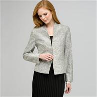 Flat Front Open Jacket. x0095, Black & White, medium
