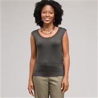 Sleeveless Scoop Neck Shell x0012, Laurel, medium