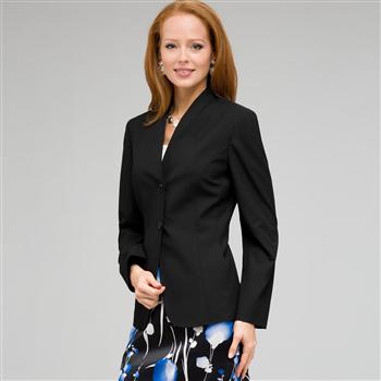 V-Neck Jacket x0071, Black, large