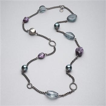Light Hematite Necklace x0014, Hematite, large