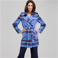 Trench Coat x0095, Blue Fox Multi, medium