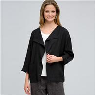 3/4 Sleeve Jacket x0093, Black, medium