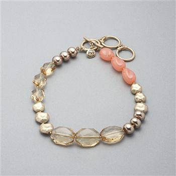 Pink and Gold Necklace x0042, Pink, large