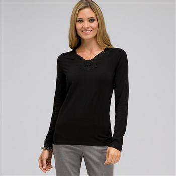 Long Sleeve V-Neck Top x0017, , large