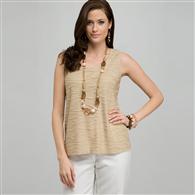 Scoop Neck Shell x0056, Toast, medium