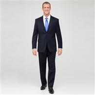 Navy Single Pleat Wool Suit x0027, Navy, medium