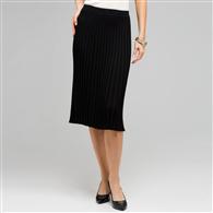 Long Pleated Skirt x0085, Black, medium