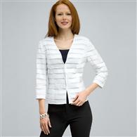 Pleated Jacket. x0016, White, medium