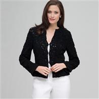 Crew Neck Jacket. x0087, Black, medium