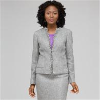 Fringe Trim Jacket x0098, Zinc Multi, medium
