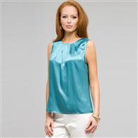 Sleeveless Pleated Front Blouse x0028, Surf, medium