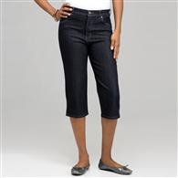 Classic Denim Straight Leg Capri x0048, Rinse Wash New, medium