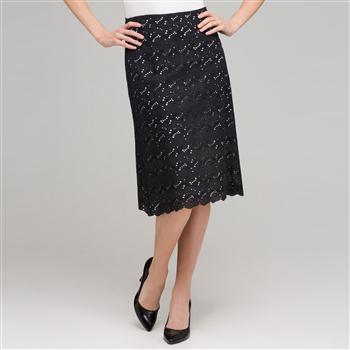 Eyelet Skirt. x0028, Black, large