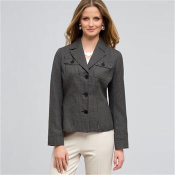 Mini Print Jacket x0078, Black & White, large