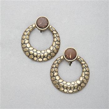Hoop Clip On Earring x0028, Gold, large