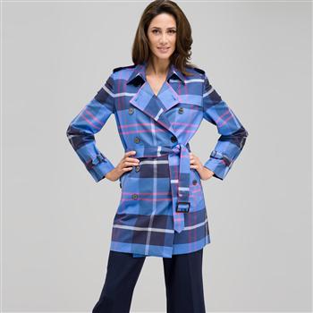Trench Coat x0095, Blue Fox Multi, large