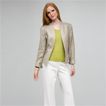 Textured 2 Pocket Jacket x0048, Stone, large