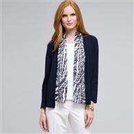 Zebra Scarf Print Cardigan x0046, Ink Multi, medium