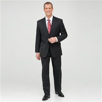 Charcoal Single Pleat Wool Suit x0026, Charcoal, large