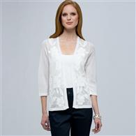 Open Cardigan. x0056, White, medium