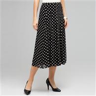 Show Stopper Dot Print Skirt x0089, Black & Ivory, medium