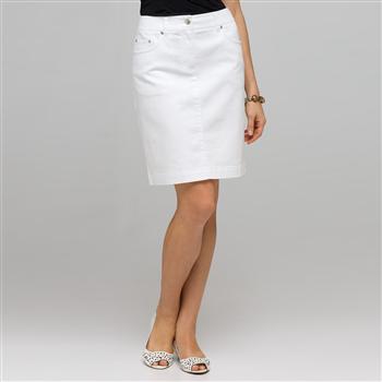 Denim Slim Skirt x0046, white wash, large