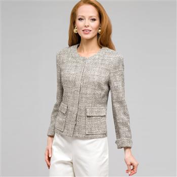 Button Front Jacket x0053, Fern Multi, large