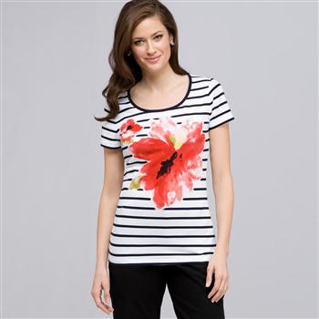 Crew Neck Tee x0034, Multi, large